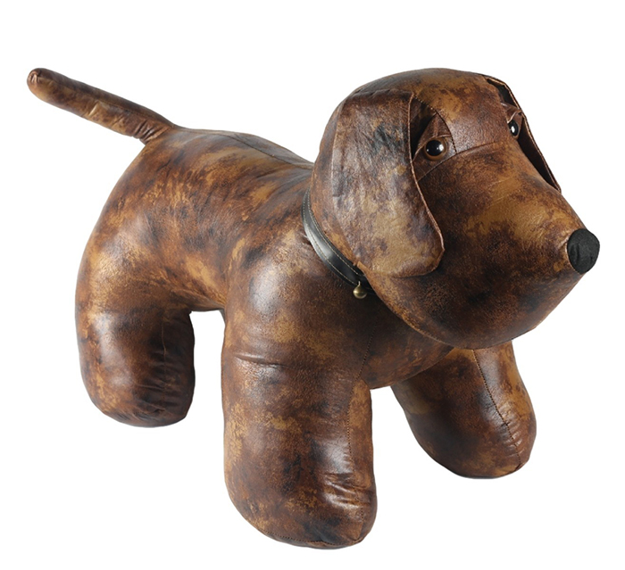 Giant Faux Leather Dog Doorstop - Click Image to Close